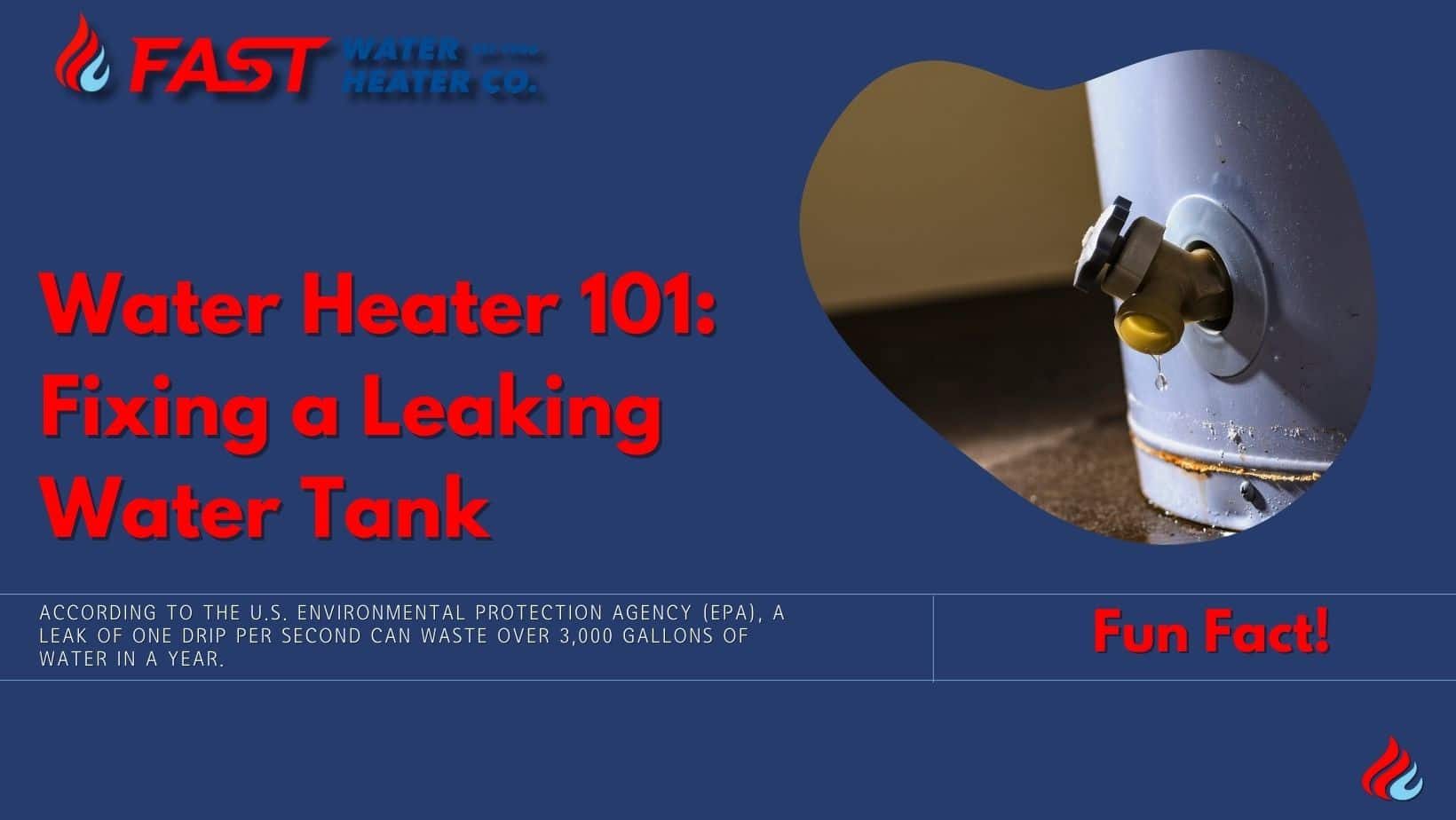 According to the U.S. Environmental Protection Agency (EPA), a leak of one drip per second can waste over 3,000 gallons of water in a year.
