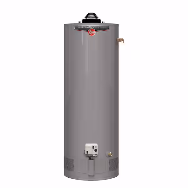 Rheem 50 Gallon Gas Water Heater with Brass Nozzle