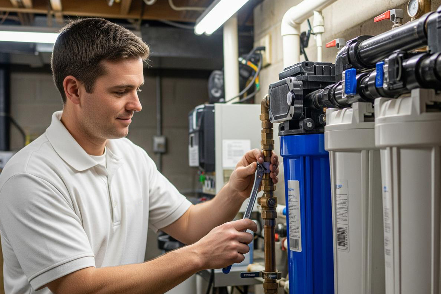 filtration piping connection