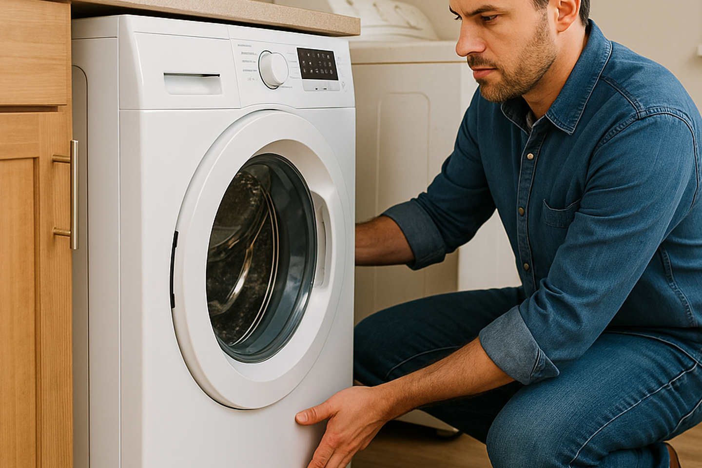 washing machine install under counter